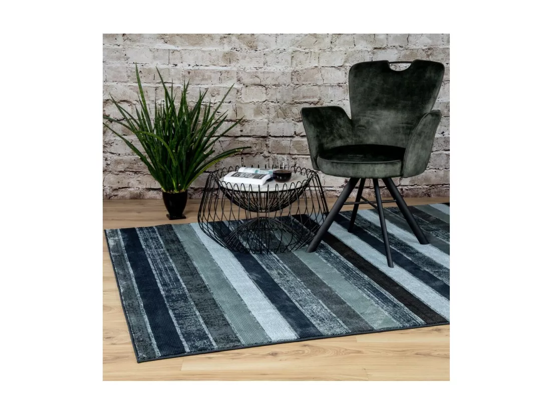 Tapis 230x160cm, design G408A coloris bleu pétrole - Confort et élégance pour votre intérieur