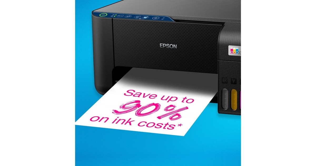 EpsonEcoTank ET-2861 A4 multifunctionele Wi-Fi-printer met inkttank all-in-one inkjetprinter  (Zwart, Scannen, Kopiëren, Wi-Fi, inclusief tot 3 jaar inkt)