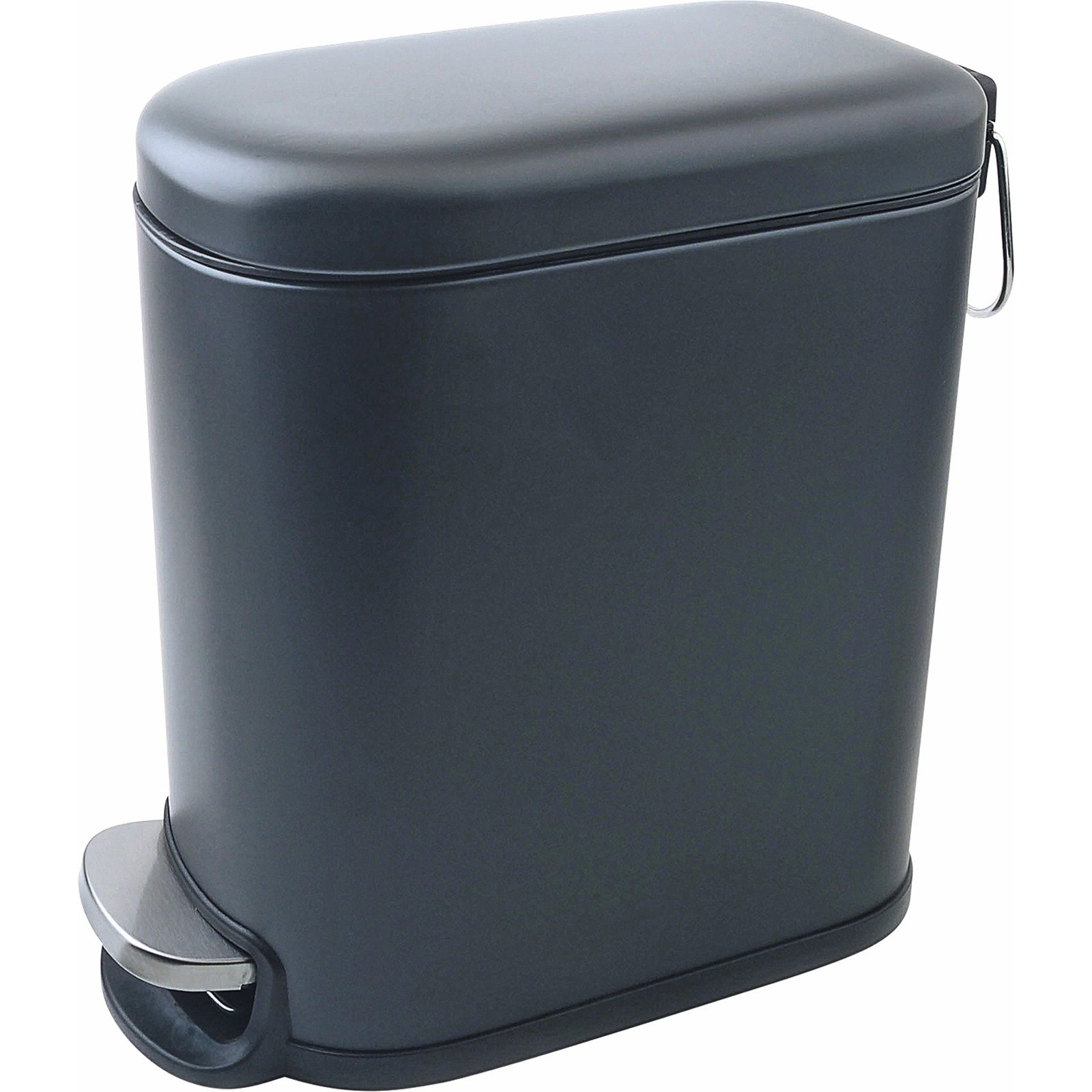 Treteimer Edelstahl 5L schwarz schmal