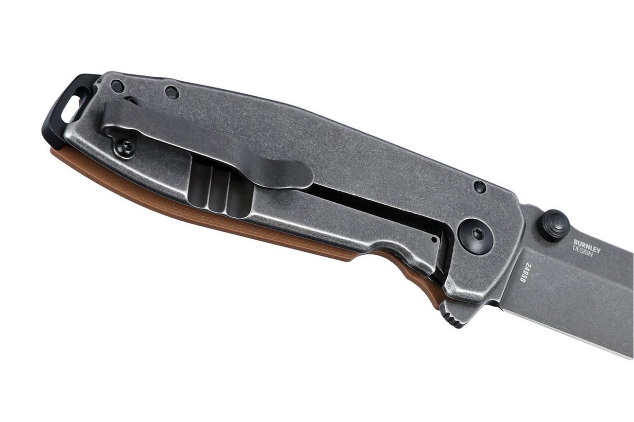 CRKT Squid XM Black 2495B Brown G10 zakmes, Lucas Burnley design