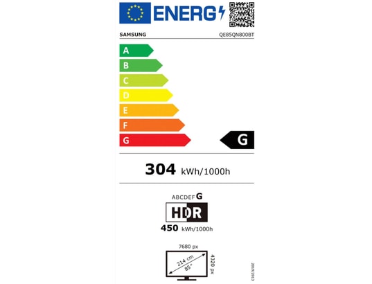 SAMSUNG - TV Neo QLED 8K 214 cm QE85QN800BTXXC