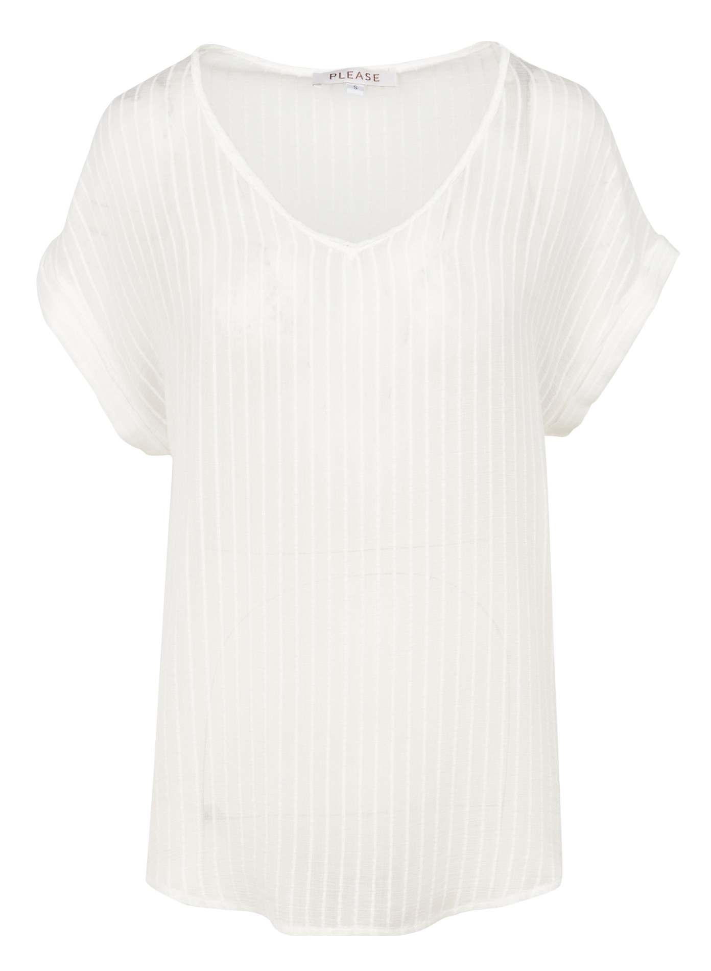 Top ample en viscose mélangée| Blanc