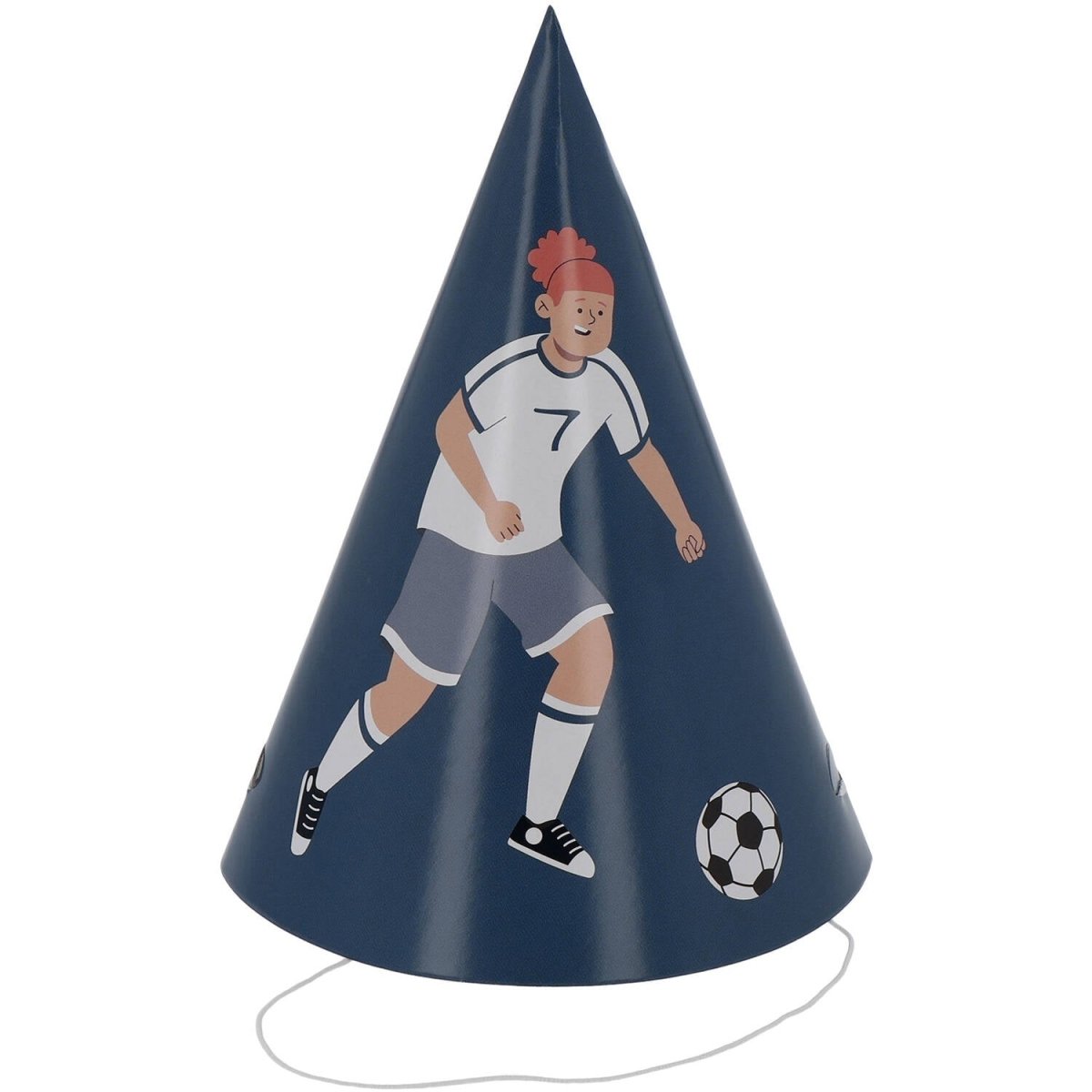 Voetbal Feesthoedjes 16cm 6st