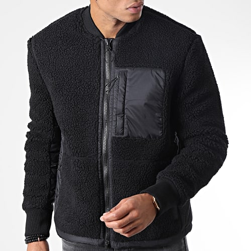 Veste Zippée Fourrure Mouton M5011456A Noir