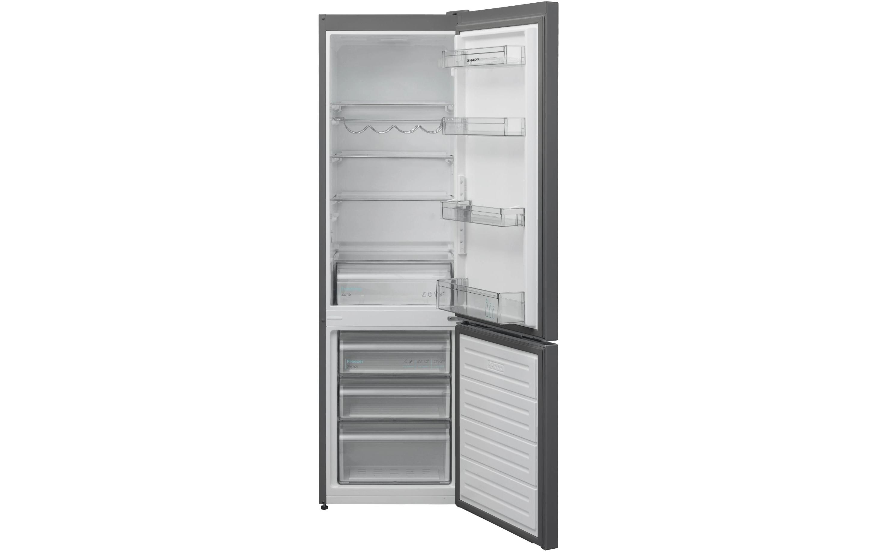 Kühl-Gefrierkombination SJ-FBB05DTXLD-EU Grau, Rechts<br>Kombigerät mit Kühlschrank und Gefrierschrank