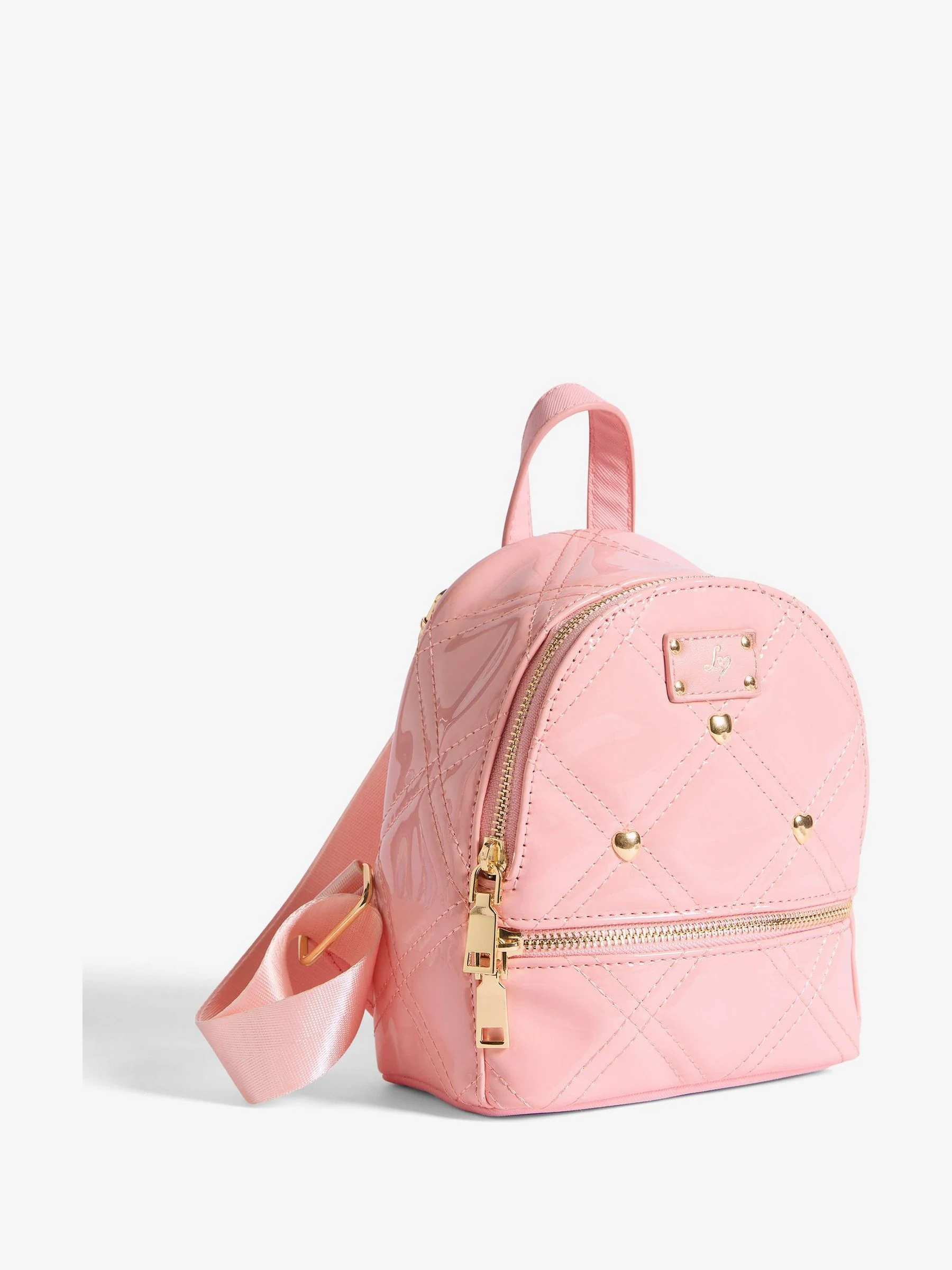 Lipsy Patent Quilted Mini School Backpack