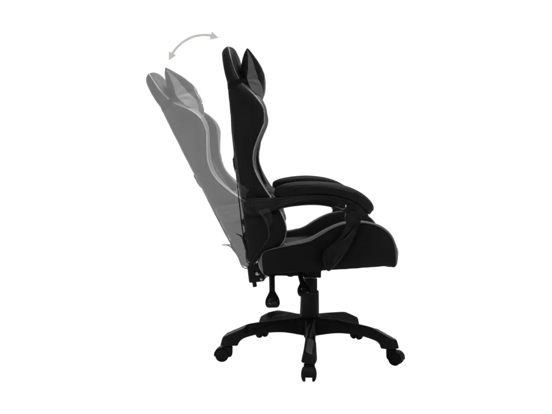 Chaise fauteuil siège pivotante cuir grise 64 x 65 x 119 cm 02_0024206