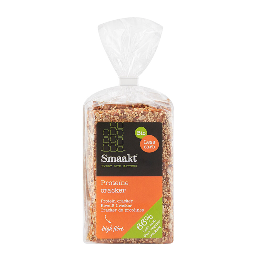 Smaakt Less Carb Proteïne Cracker Biologisch200 gr