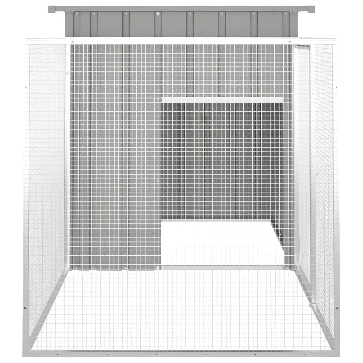 vidaXL Cage poules gris 200x91x100 cm