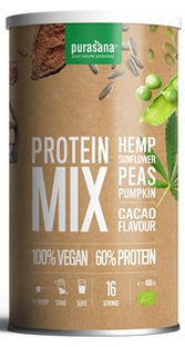 Purasana Protein Mix Hemp Sunflower Peas Pumpkin Cacao 400GR