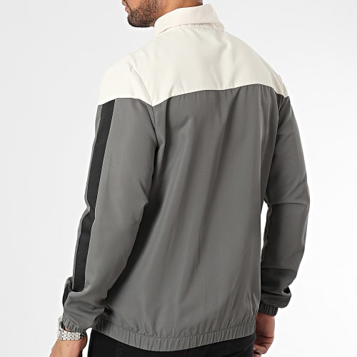Veste Zippée A Bandes Tomana SHT19075 Gris Beige