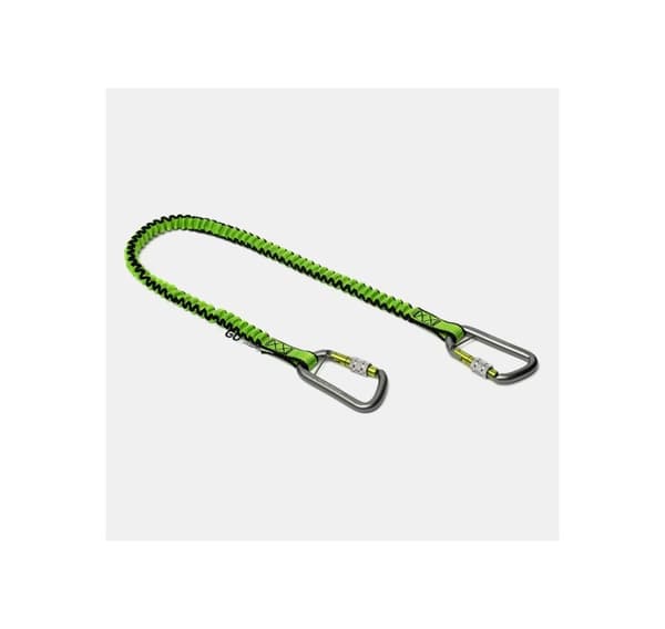 Bungee verktøysnor, med to karabiner, maks belastning 3 kg