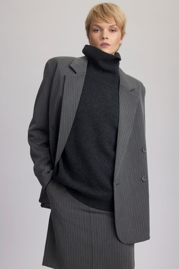 Gestuz JoelleGZ mel. pinstripe blazer 2. 0 Grey pinstripe