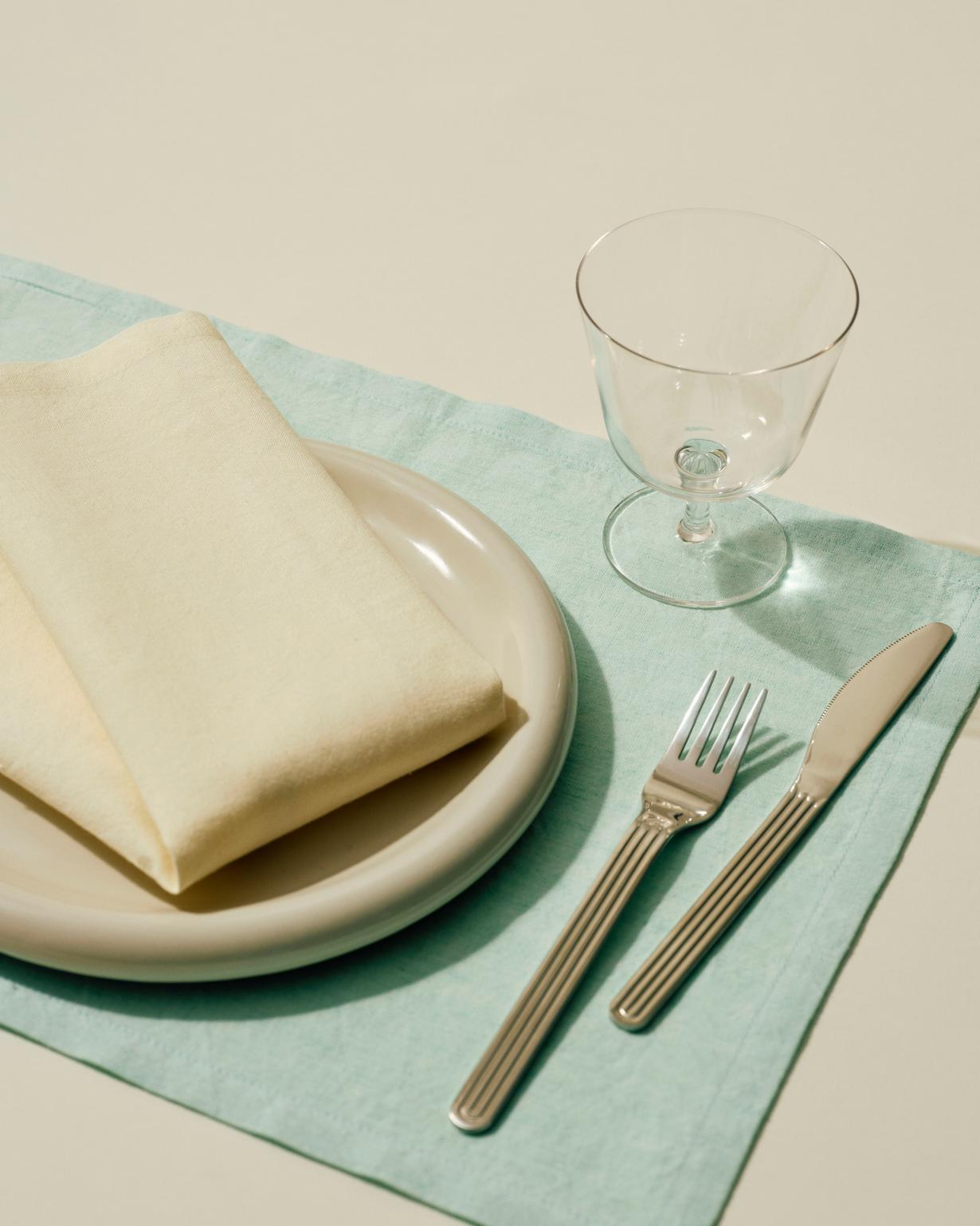 Servet/Placemat Tavolo soft yellow - set van 4