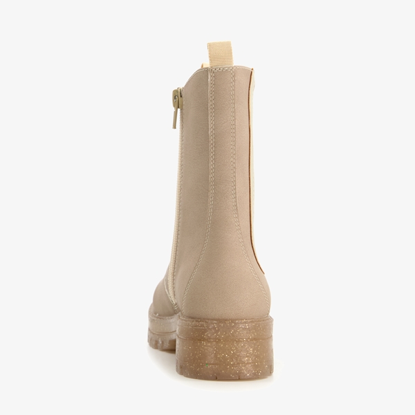 Blue Box meisjes Chelsea boots beige met glitters