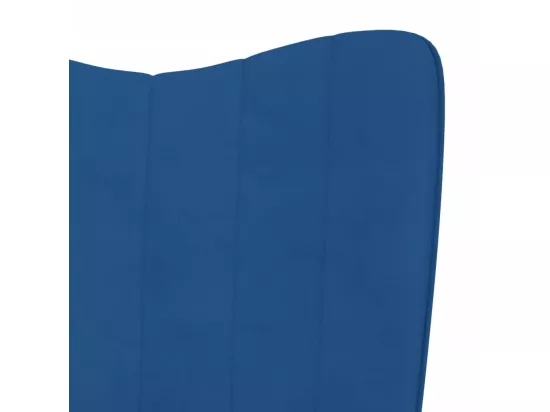 Chaise à bascule Bleu Velours