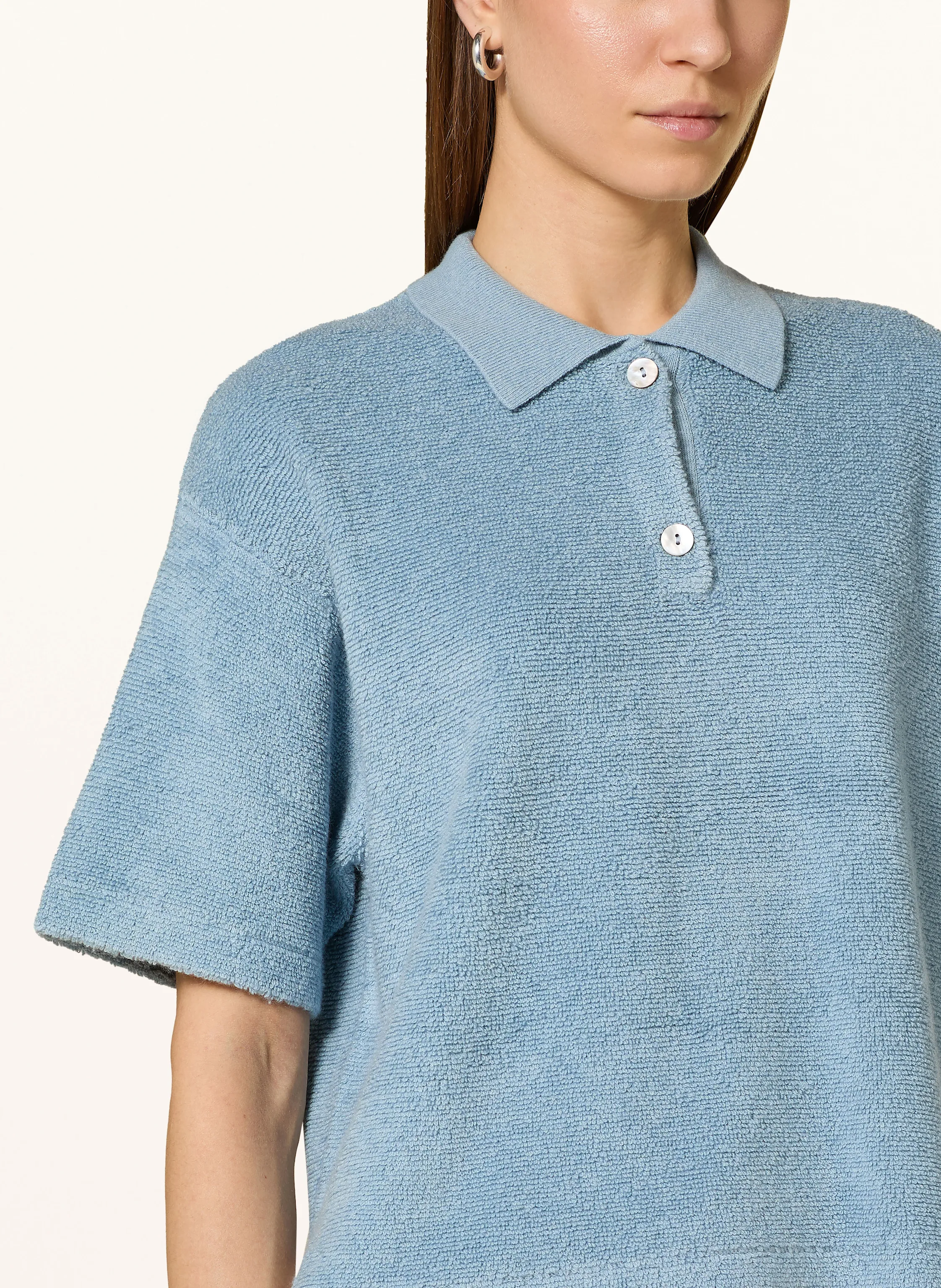 FTC CASHMERE Frottee-Poloshirt