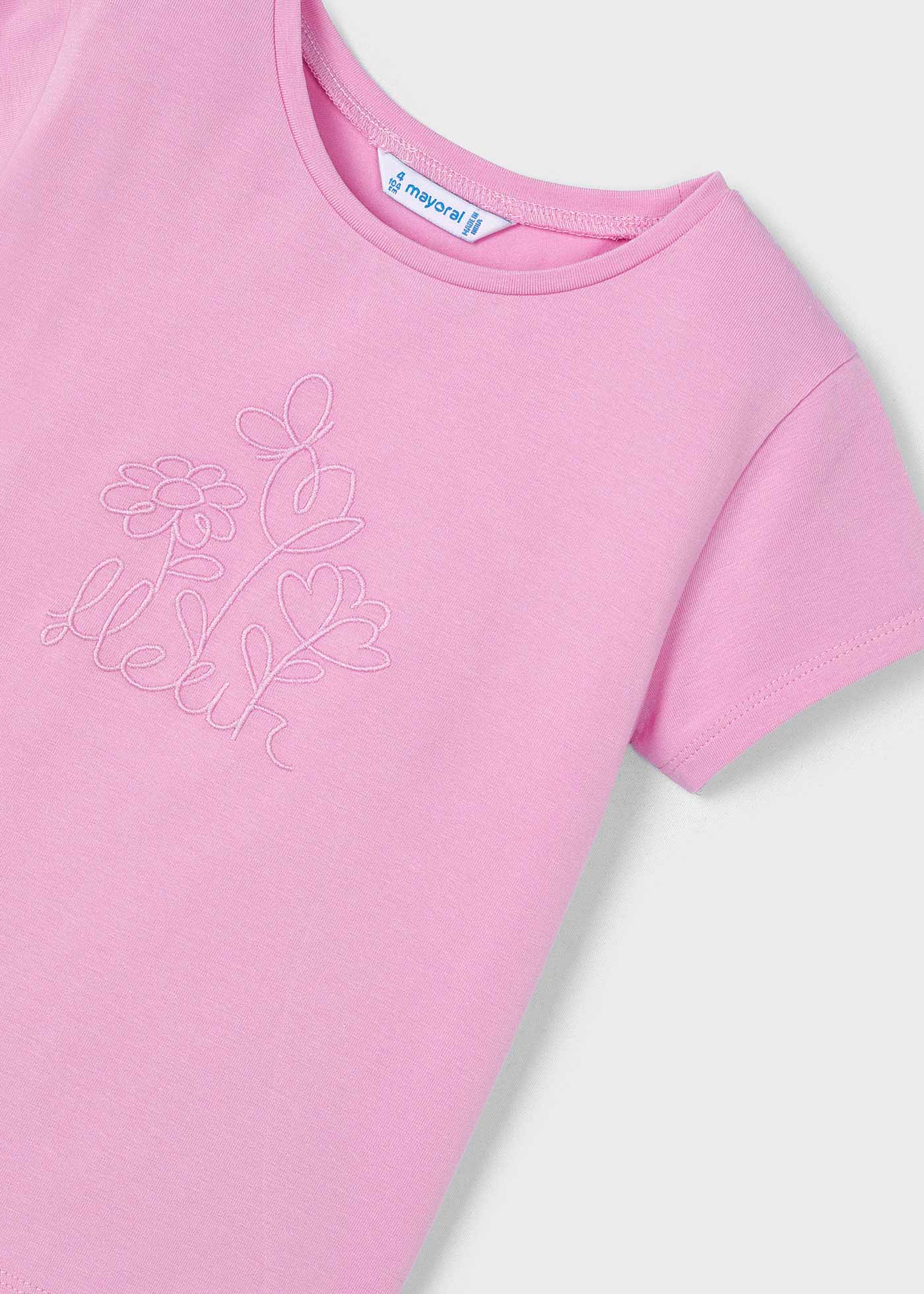 Camiseta bordada Better Cotton para meninas
