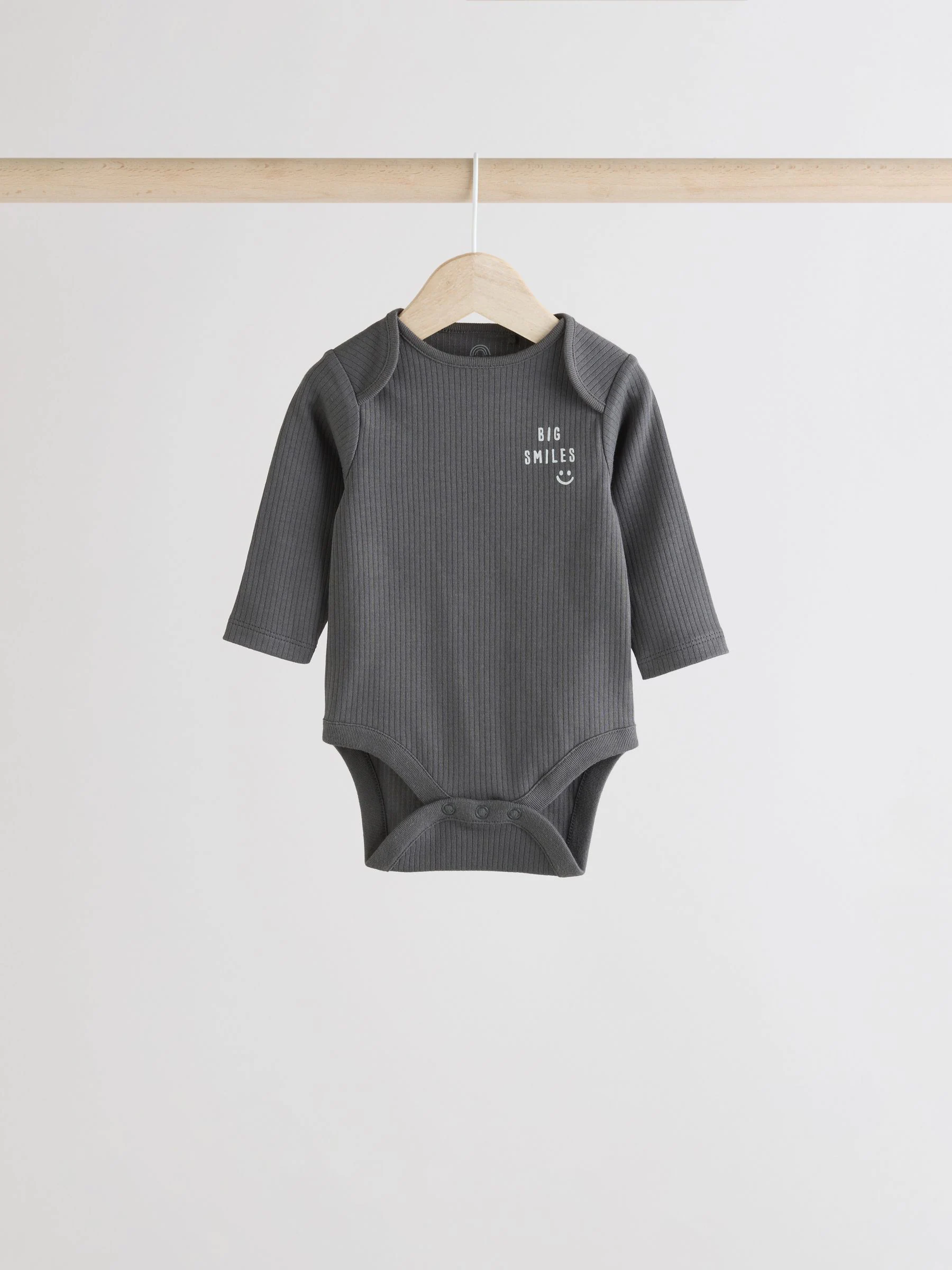 Monochroom - Set van 3 rompers met lange mouwen