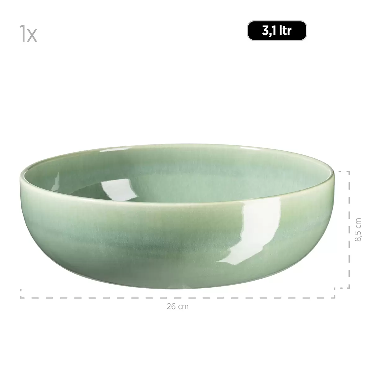 Bowl Set 5tlg. ELINA UNO grün