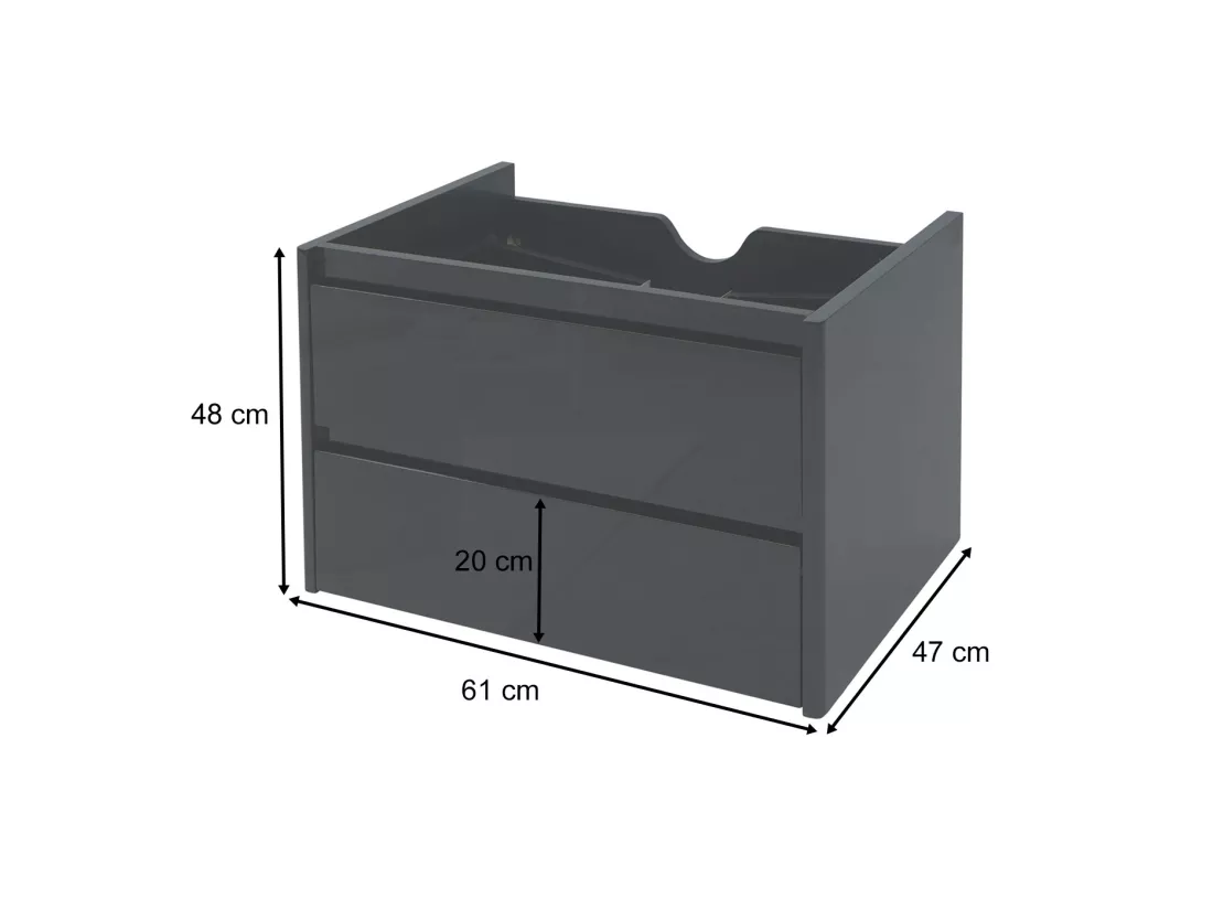 Meuble sous-lavabo MCW-B19, blanc