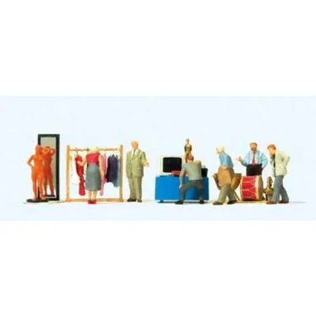 Preiser 10619 HO Flohmarkt (3)