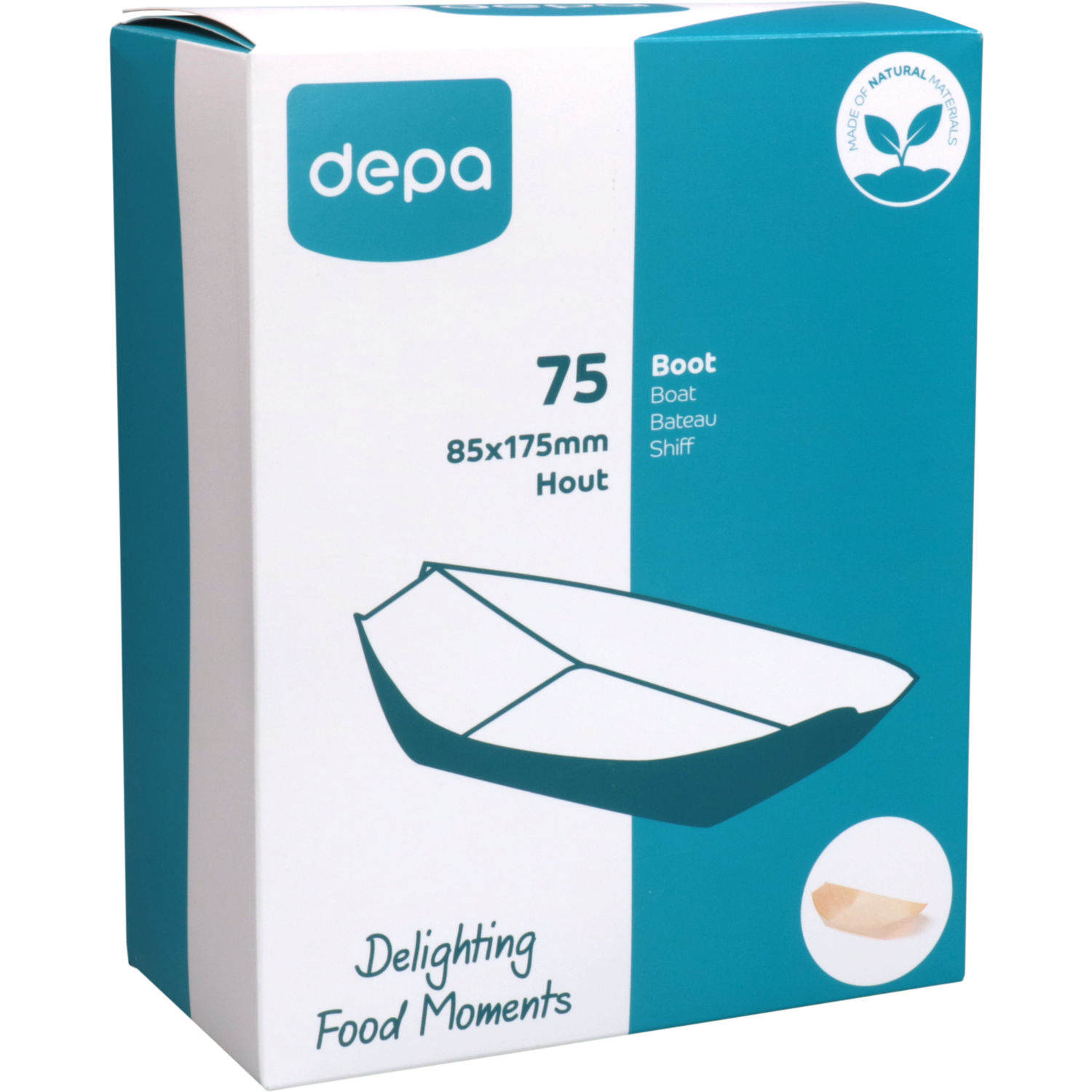 Depa Boot, 175x85mm, hout, naturel
