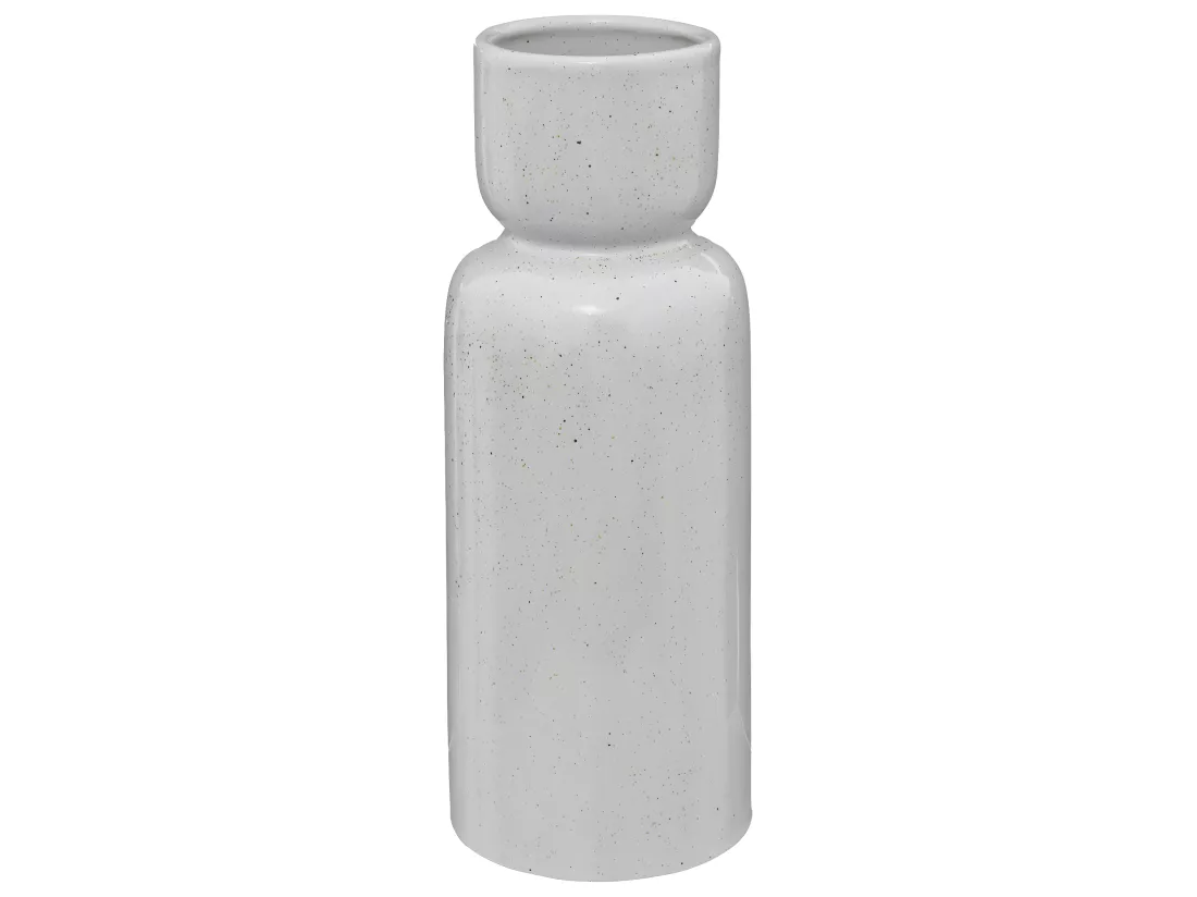 Vase en céramique finition émail réactif D 11,5 x H 29 cm
