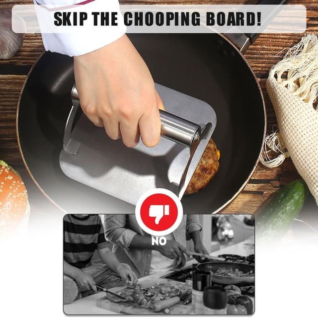 Smashburger Hamburgerpresse Smaskejern Rustfrit stål