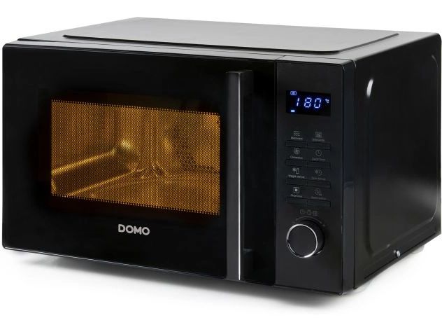 Domo Mikrowelle DO22301C Schwarz Freistehende Mikrowelle für schnelles Erwärmen und Zubereiten