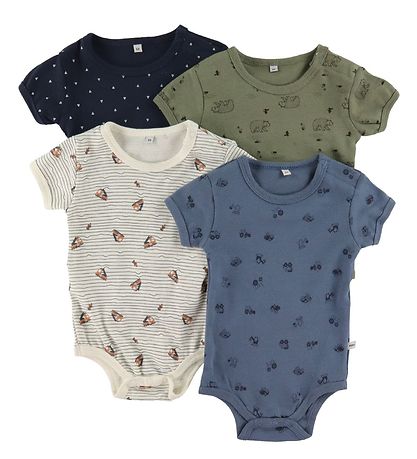 Pippi Baby Body k/æ - 4er-Pack - Deep Lichen Green