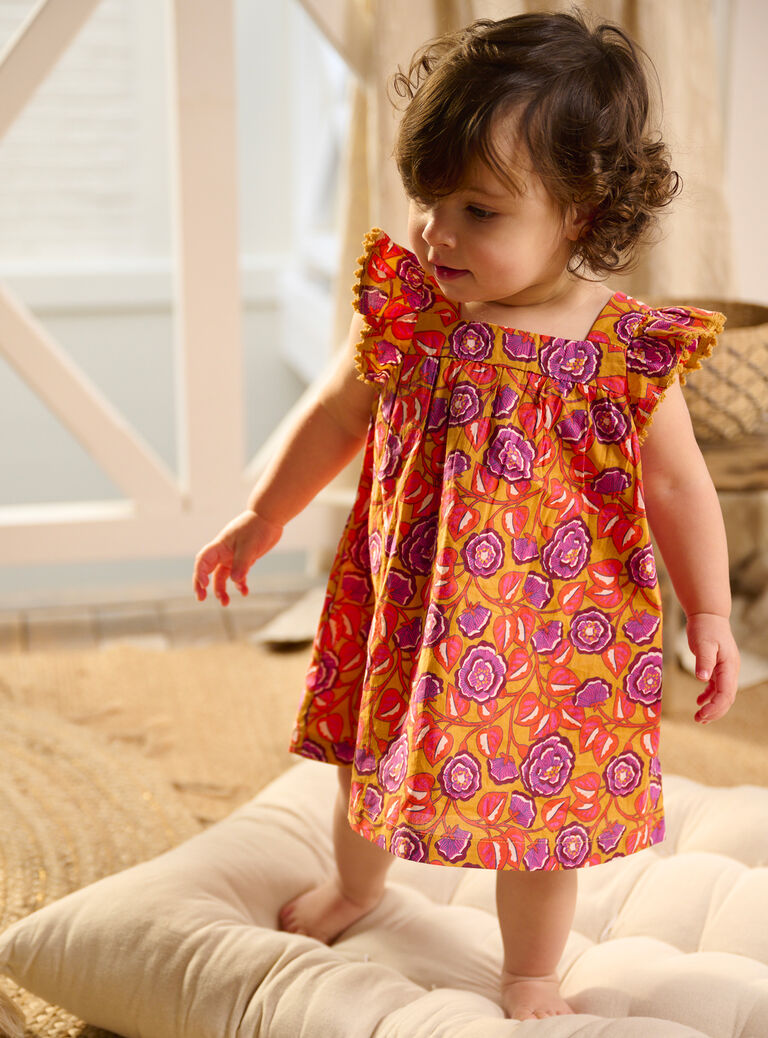 Robe à imprimé fleuri pour bébé fille
