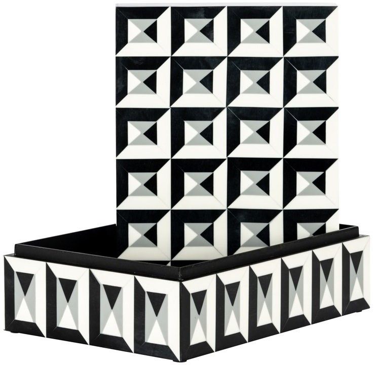Juwelenbox Black White Groot 212088 Licia B20 x D29 x H10 cm
