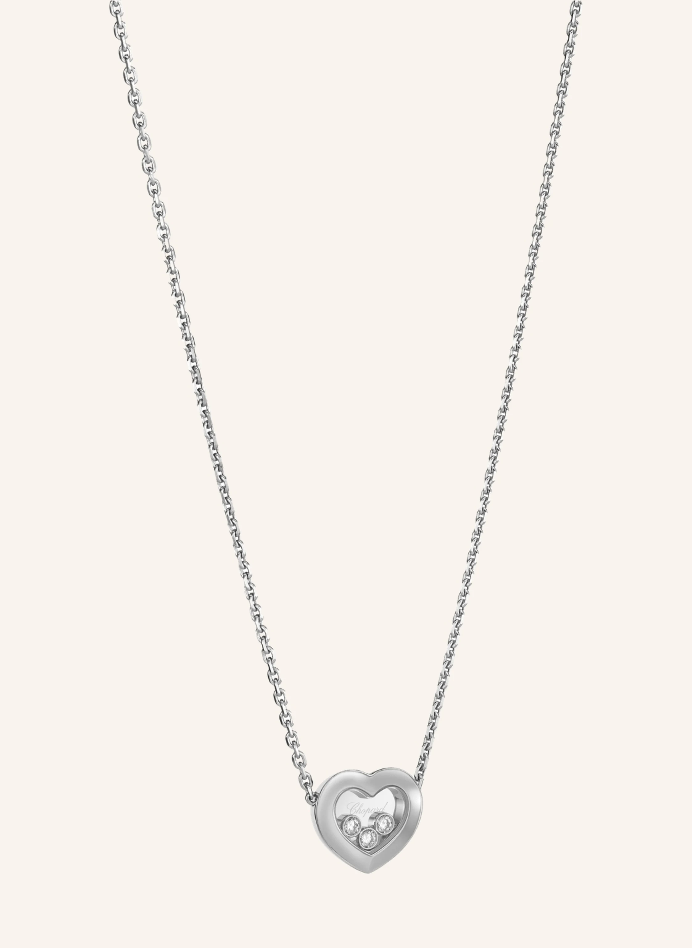 Chopard Halskette HAPPY DIAMONDS ICONS Halskette aus 18 Karat Weißgold und Diamanten
