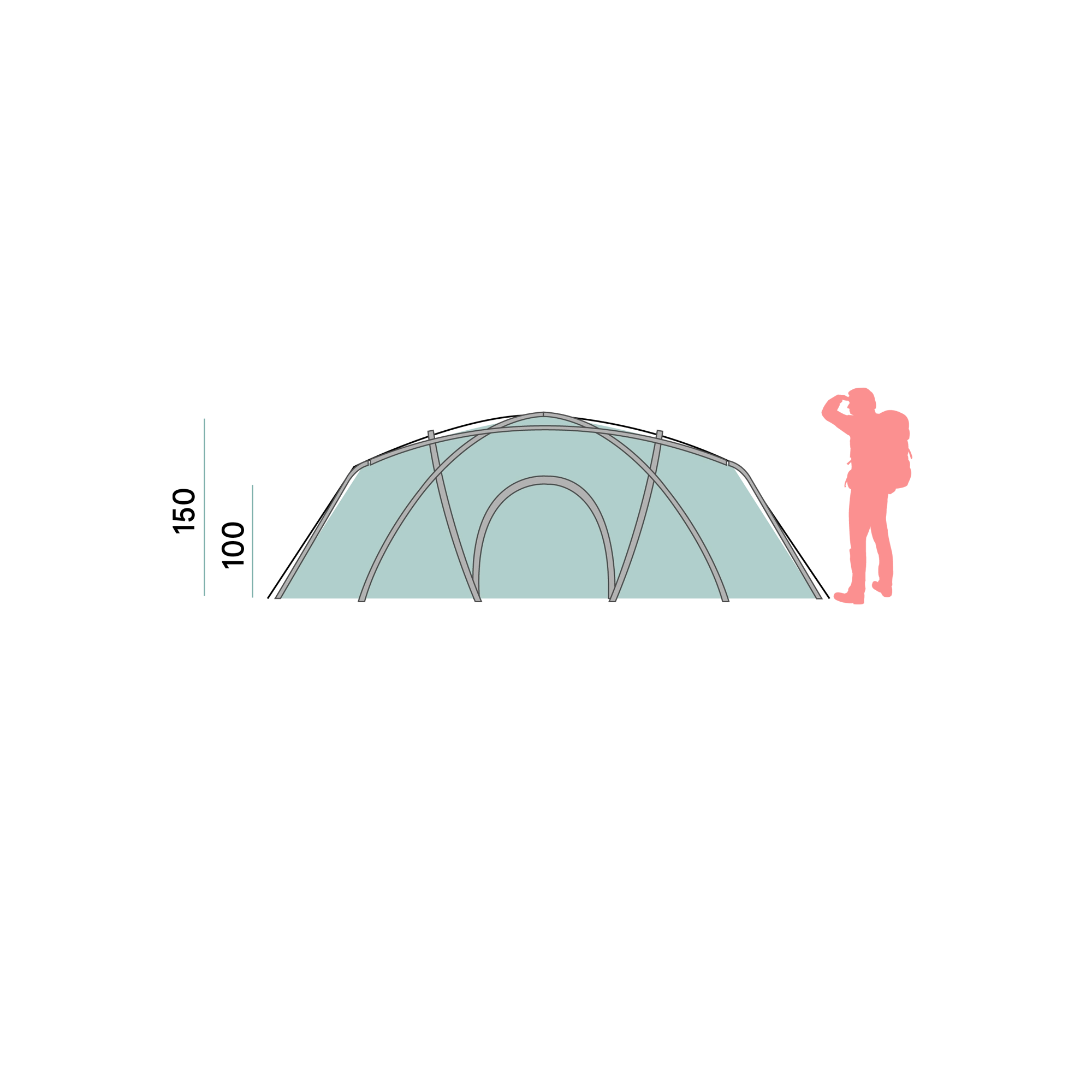Helium Expedition Dome 6 Tent Red