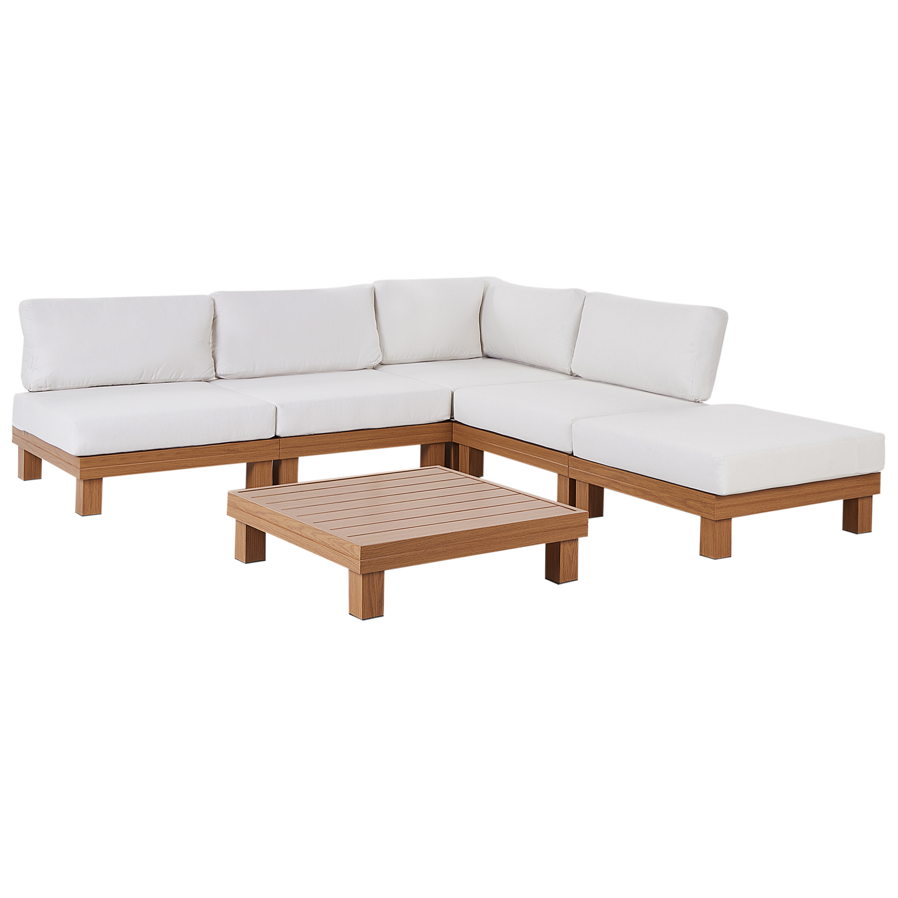 Beliani - SANZA - Loungeset 5-zits - Wit - Aluminium