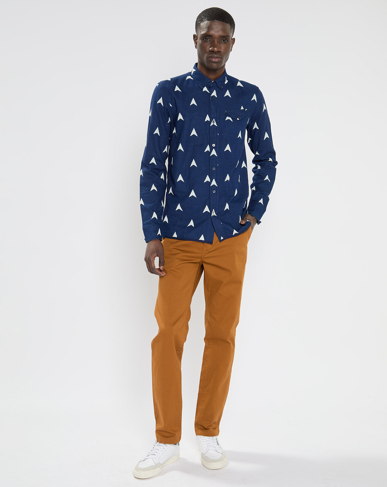 Scotch & Soda Pantalon Chino Slim Fit en Coton Bio mélangé Stuart Stretch camel