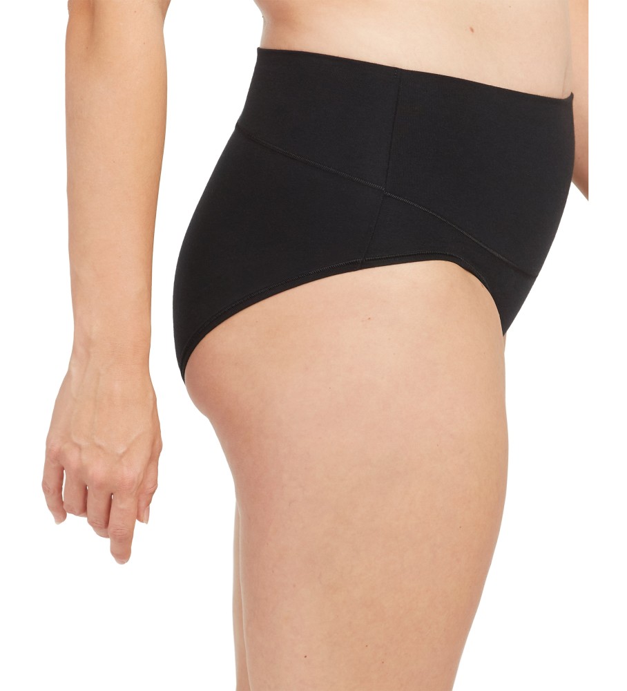 Cuecas modeladoras SPANX pretas de algodão