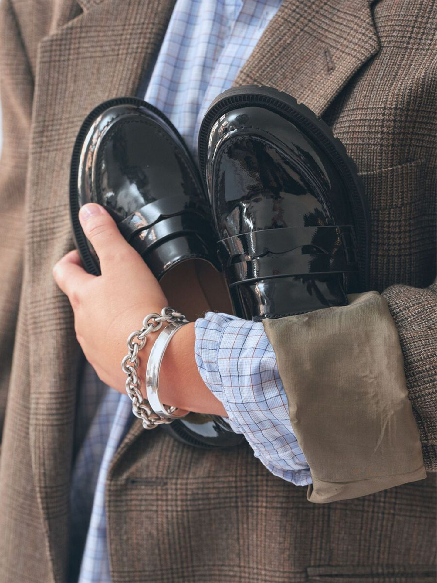 Pearl Simple Penny Loafer Patent Aquarius