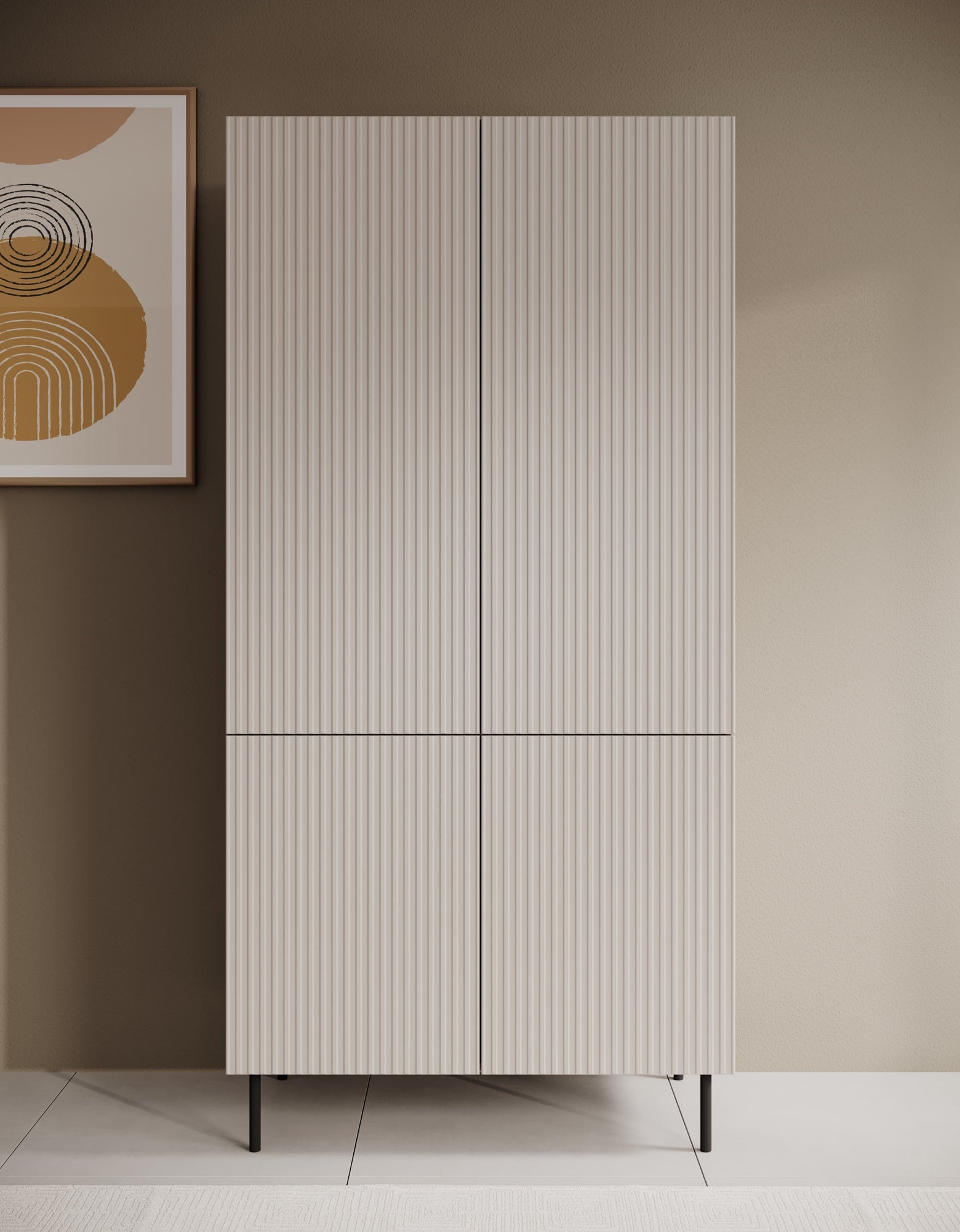 Meubella - Kledingkast Alex - Beige - 90 cm
