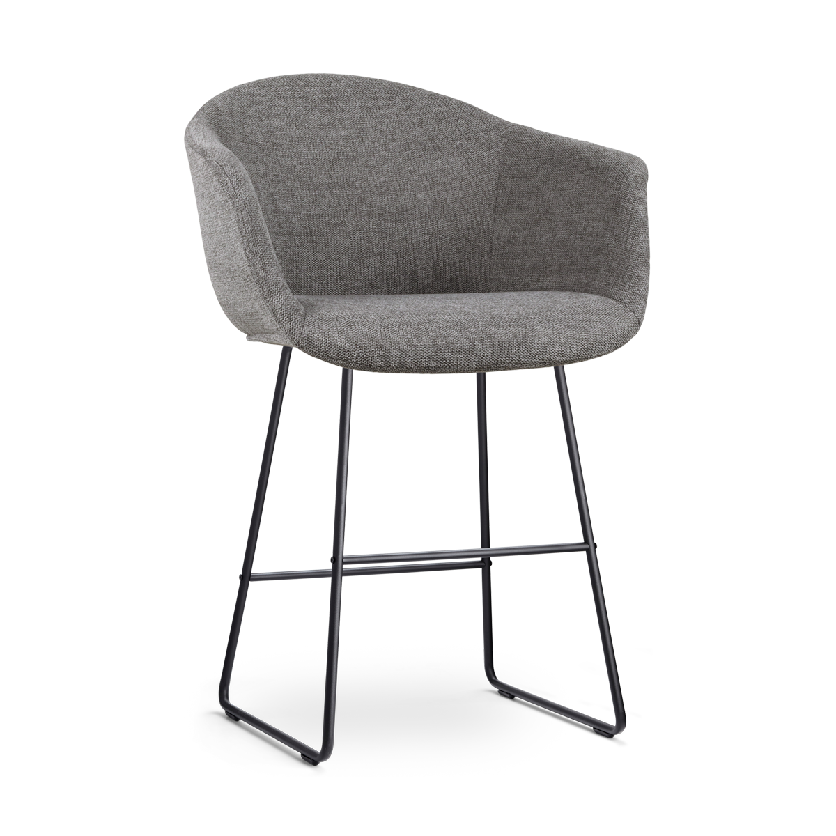 Barkruk Nino-Otis donkergrijs - zwart - 65 cm