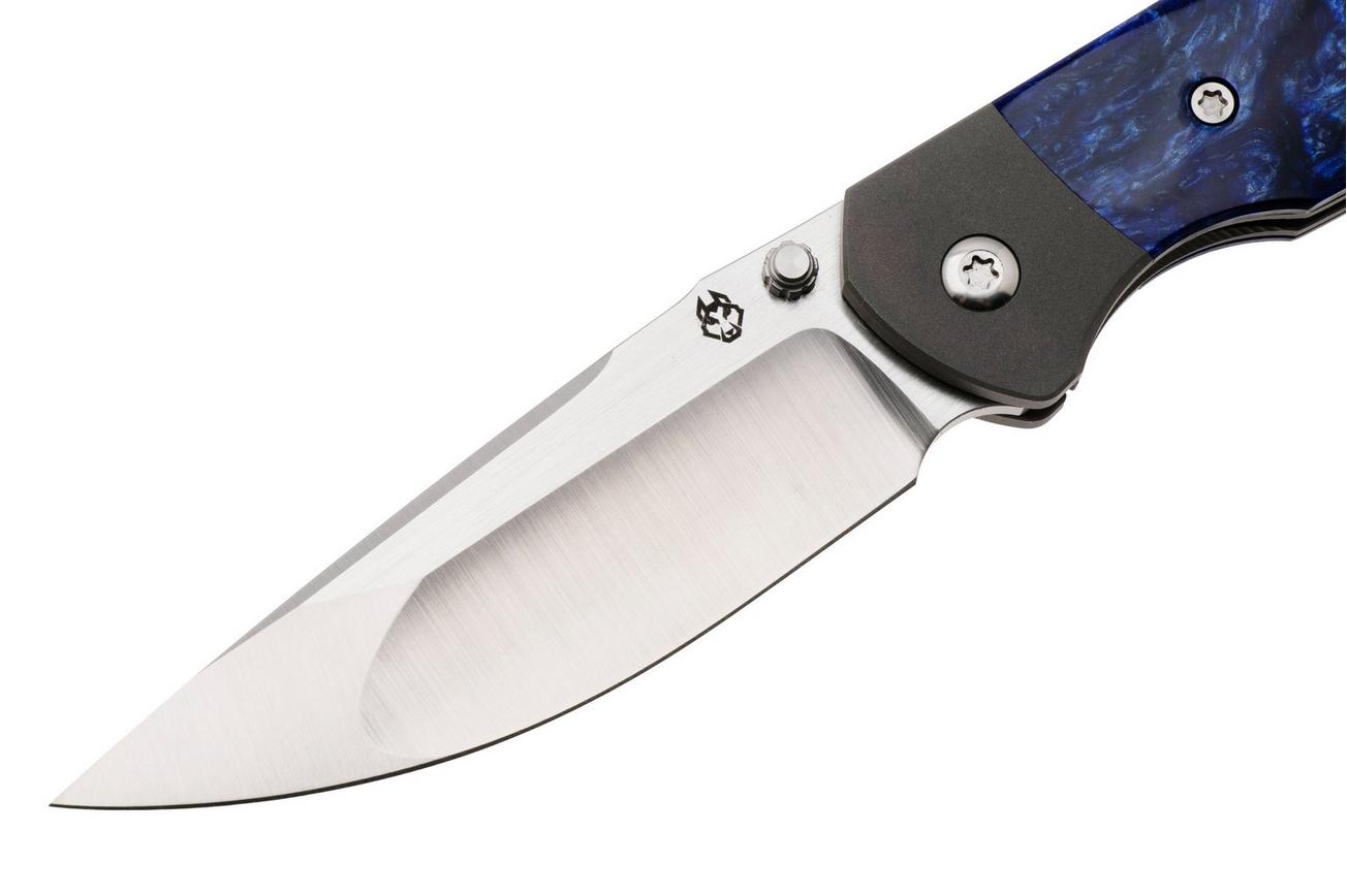 Jack Wolf Tango TANGO-01-KIR-CRYSLAKE, Satin CPM S90V, Titanium Kirinite Crystal Lake, zakmes, Chris Ortiz design