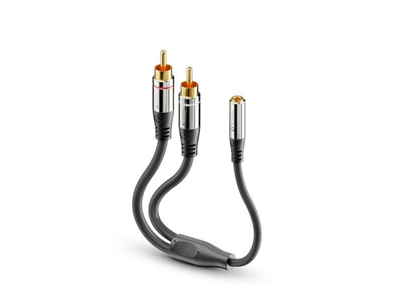 sonero Audio-Kabel Cinch - 3.5 mm Klinke 0.25 m sonero 2x Cinch auf 3,5mm Audio Adapter Kabel 0,25m