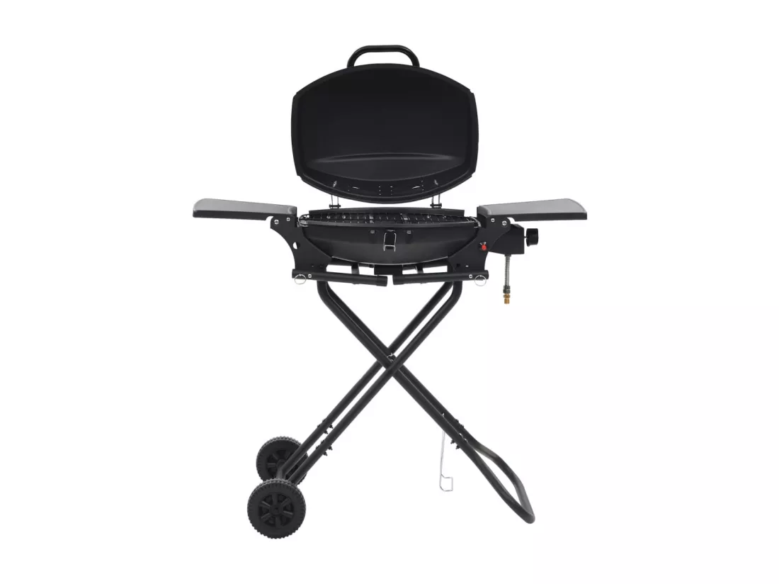 Barbecue au gaz portatif avec zone de cuisson Noir