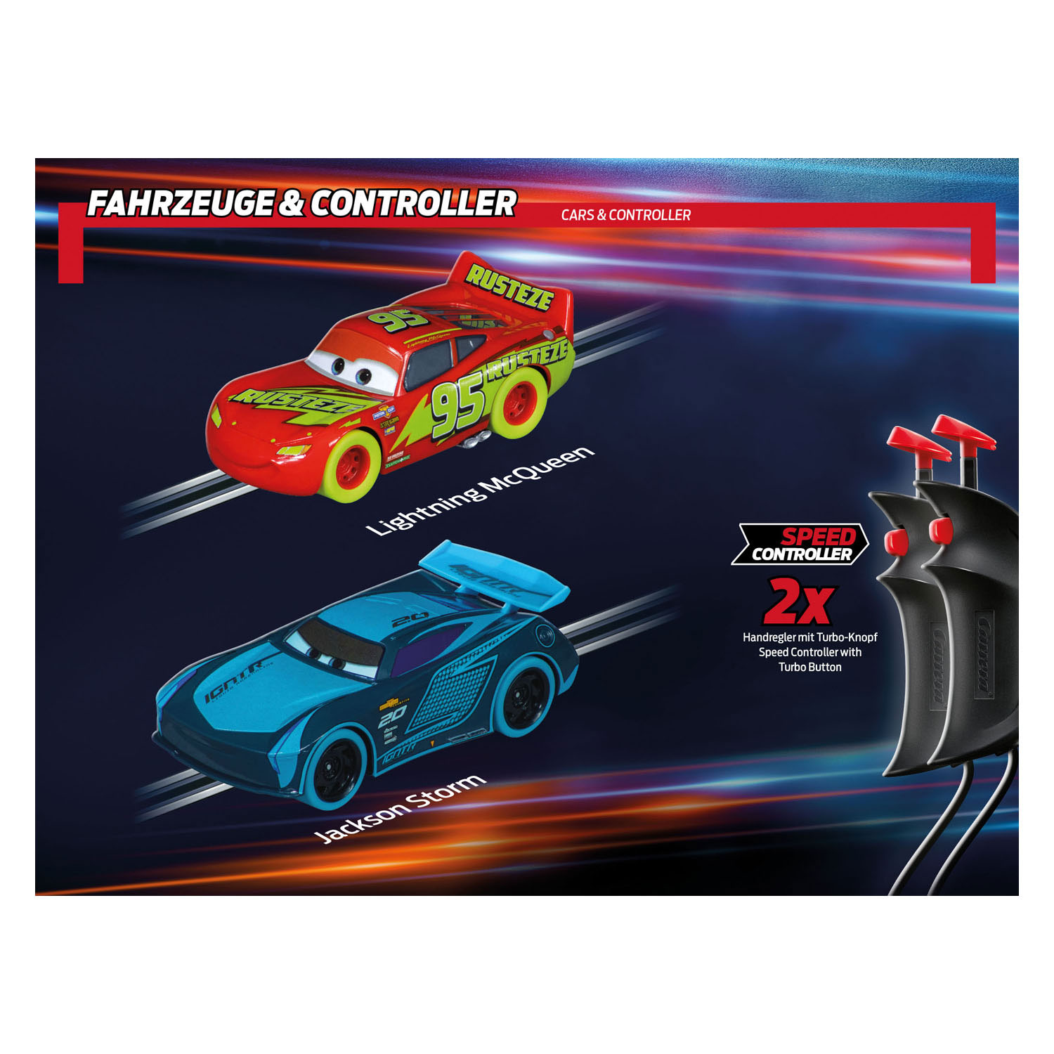Carrera GO!!! Racebaan - Disney Cars Glow Racers