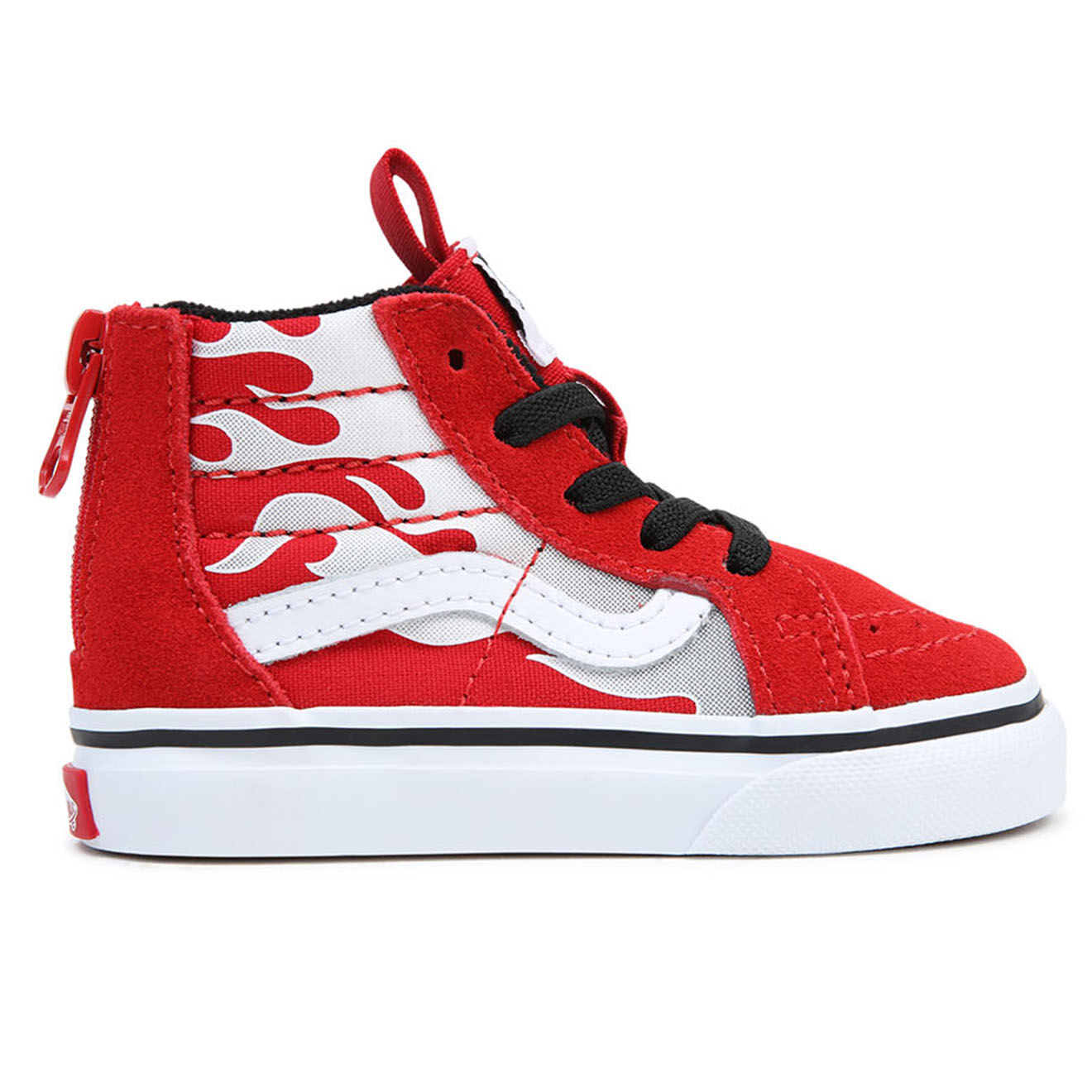 Vans Sneakers en Cuir & Textile SK8-Hi Zip rouges