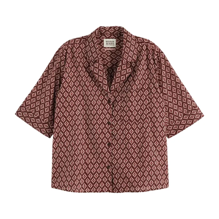 Scotch & Soda Lurex Print Top Dames