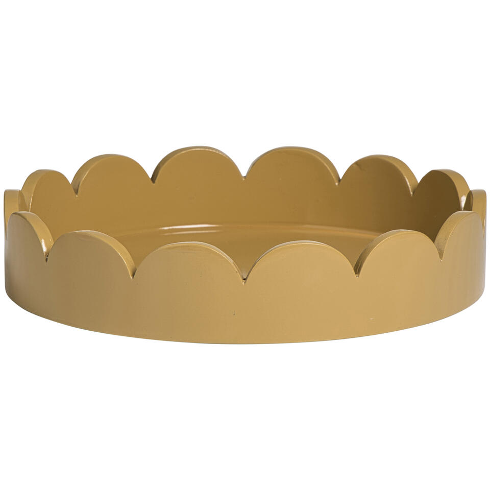 Dienblad Scallop - oker - Ø25 cm