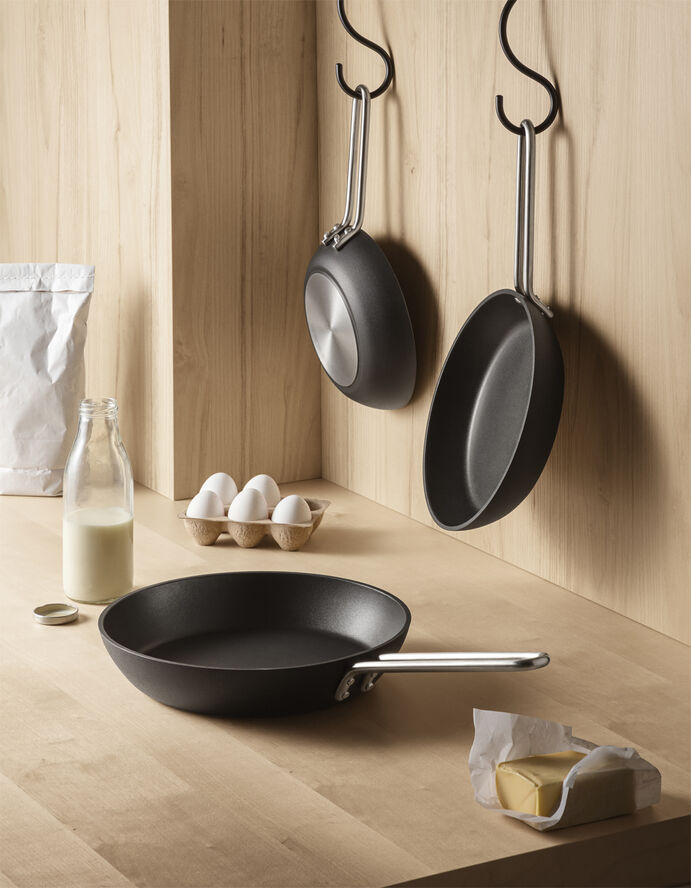 Eva Trio Professional Stegepande 24 cm keramisk Slip-Let® belægning Black