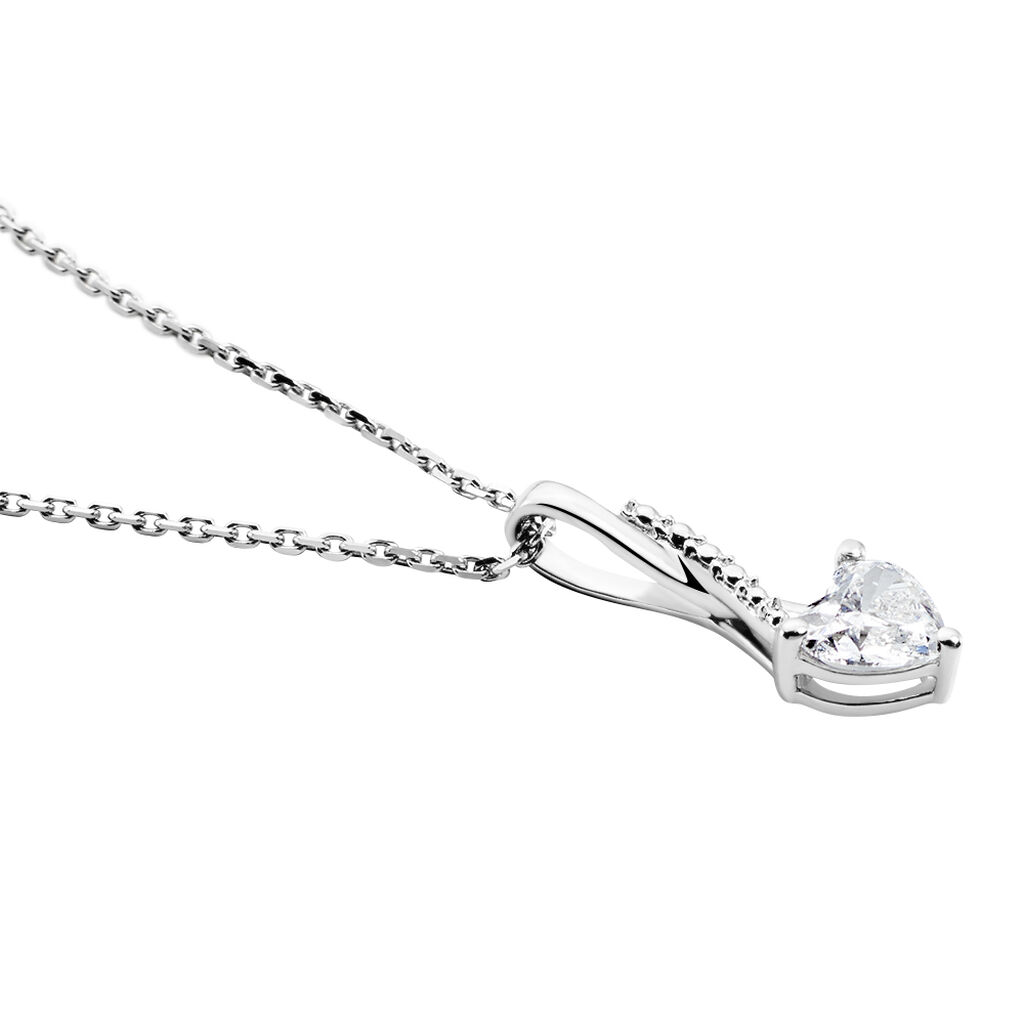 Collier Or Blanc Alethea Diamants Synthétiques